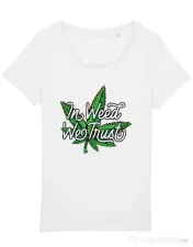 Tricou STANLEY STELLA dama In weed we trust Alb 
