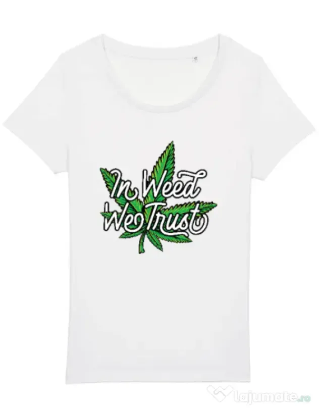 Tricou STANLEY STELLA dama In weed we trust Alb
