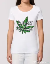 Tricou STANLEY STELLA dama In weed we trust Alb 