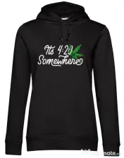 Hoodie dama cu gluga It\'s time Negru 