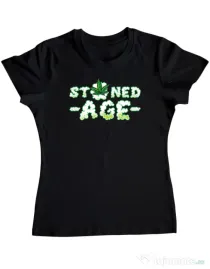 Tricou ADLER dama Stoned age Negru
