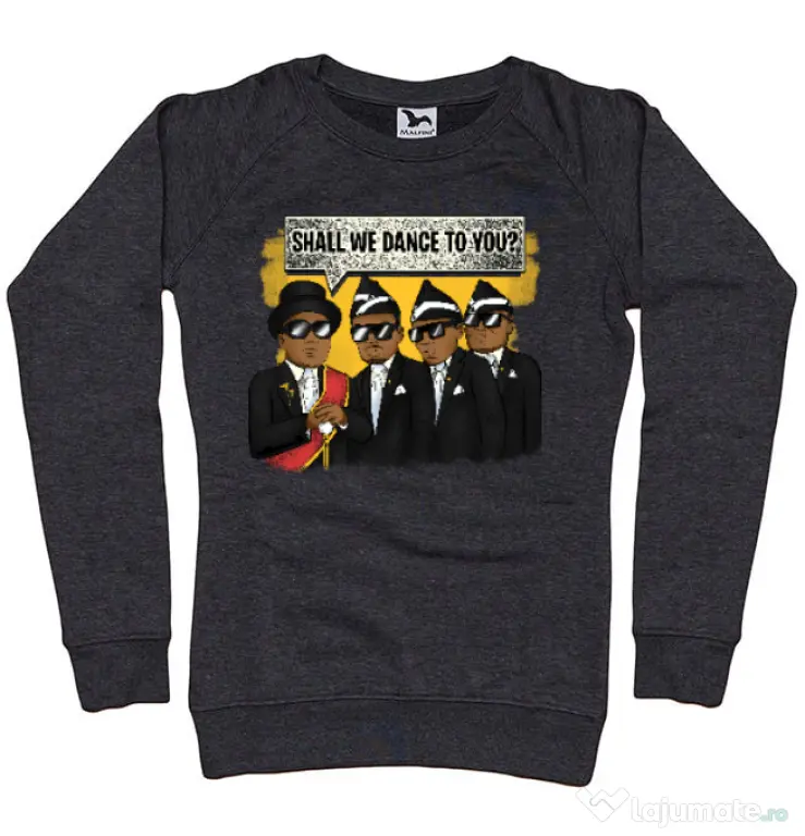 Bluza ADLER dama Dance meme Negru melanj
