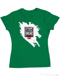 Tricou ADLER dama ZIUA CAND MA SCHIMB - Adi Morosanu Verde mediu