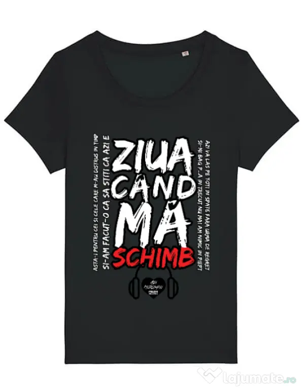 Tricou STANLEY STELLA dama ziua cand ma schimb Negru