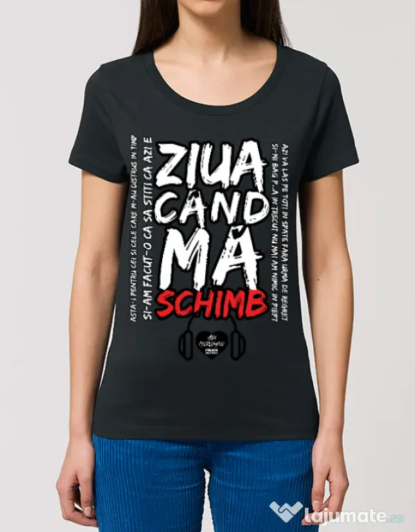 Tricou STANLEY STELLA dama ziua cand ma schimb Negru