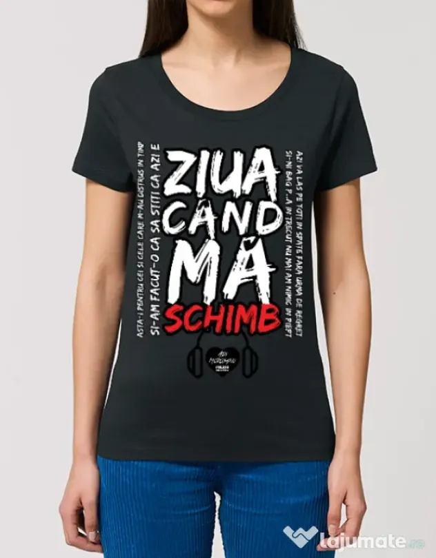 Tricou STANLEY STELLA dama ziua cand ma schimb Negru