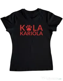 Tricou personalizat dama Logo Kola Rosu Negru