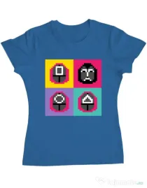 Tricou personalizat dama Four guard Albastru azuriu