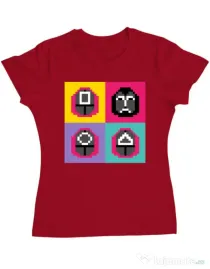Tricou personalizat dama Four Guard Rosu