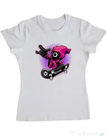 Tricou personalizat dama Squid Boy Alb