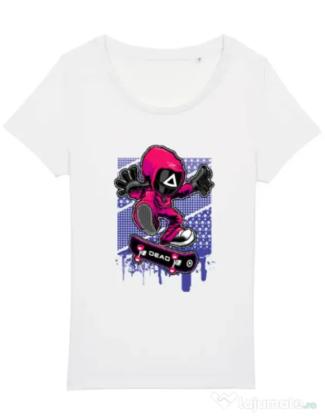 Tricou STANLEY STELLA dama Squid Game 3 Alb