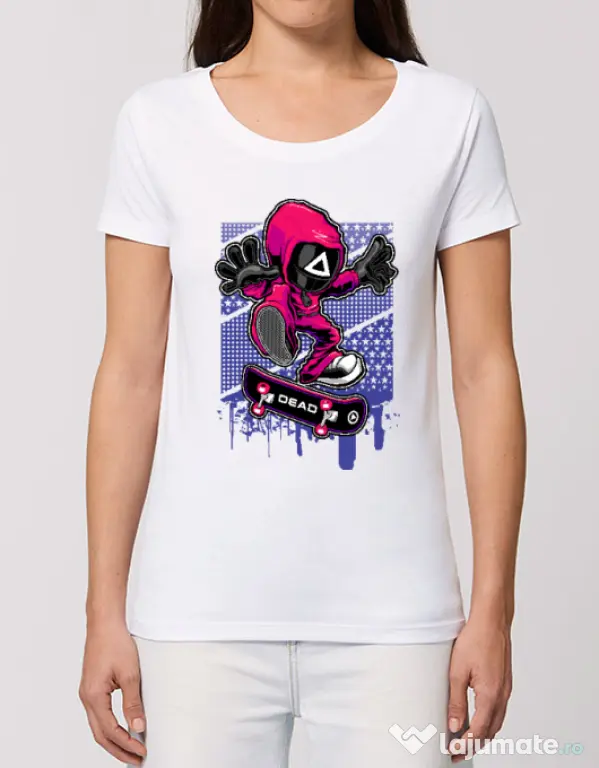 Tricou STANLEY STELLA dama Squid Game 3 Alb