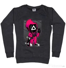 Bluza personalizata dama Squid Game 4 Negru melanj