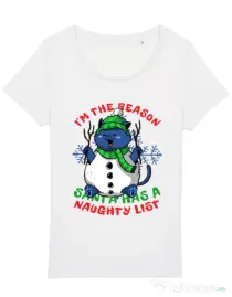 Tricou STANLEY STELLA dama Naughty List Alb