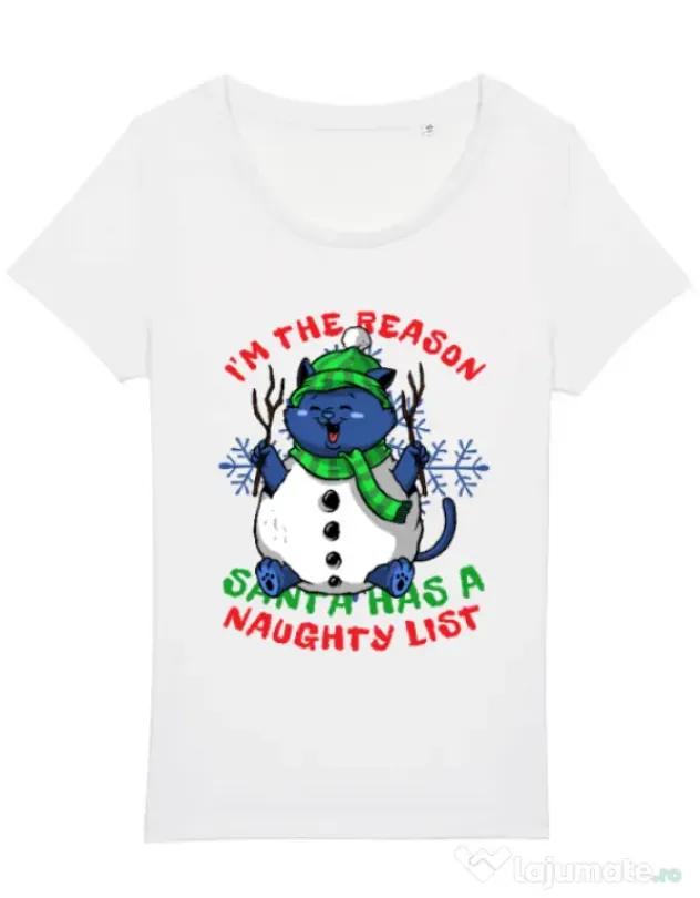 Tricou STANLEY STELLA dama Naughty List Alb