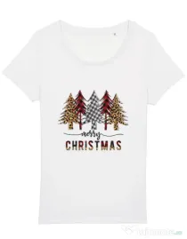 Tricou STANLEY STELLA dama Christmas Trees Alb
