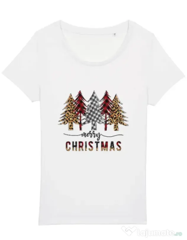 Tricou STANLEY STELLA dama Christmas Trees Alb