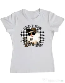 Tricou personalizat dama Ho in da house Alb