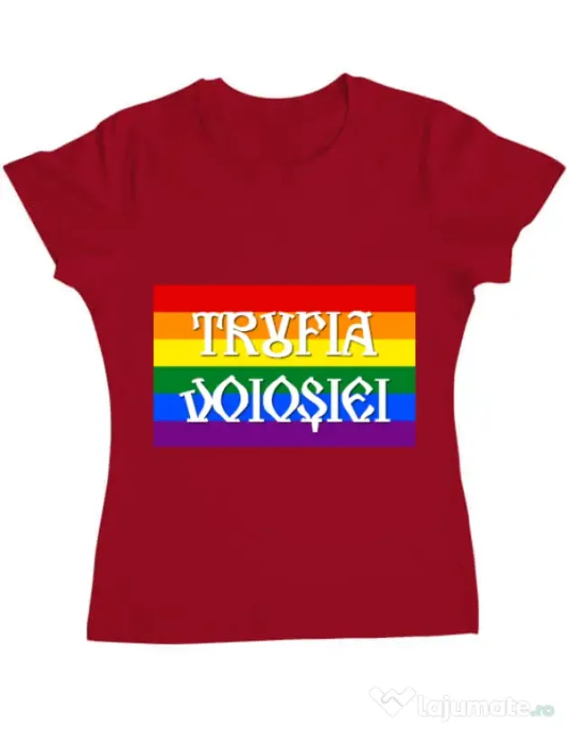 Tricou personalizat dama Trufia Voiosiei Rosu