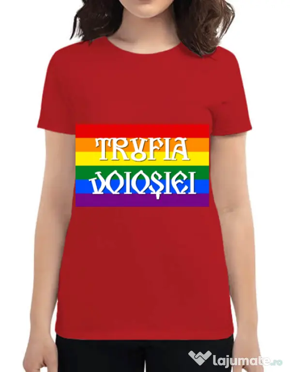 Tricou personalizat dama Trufia Voiosiei Rosu