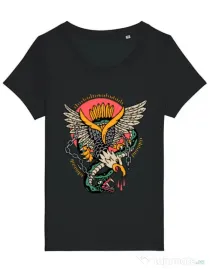 Tricou STANLEY STELLA dama Tattoo Fighting Negru