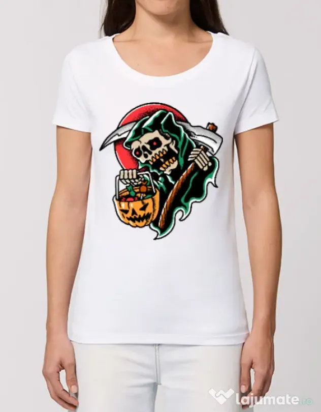 Tricou STANLEY STELLA dama It's Halloween Time Alb