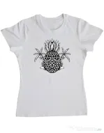 Tricou personalizat dama Pineapple Summer Alb
