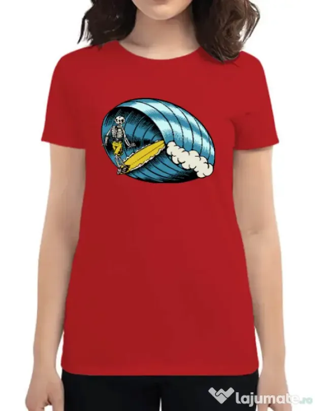 Tricou personalizat dama Surf Nose Rosu