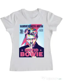 Tricou personalizat dama David Bowie Alb