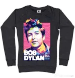 Bluza personalizata dama Bob Dylan Negru melanj