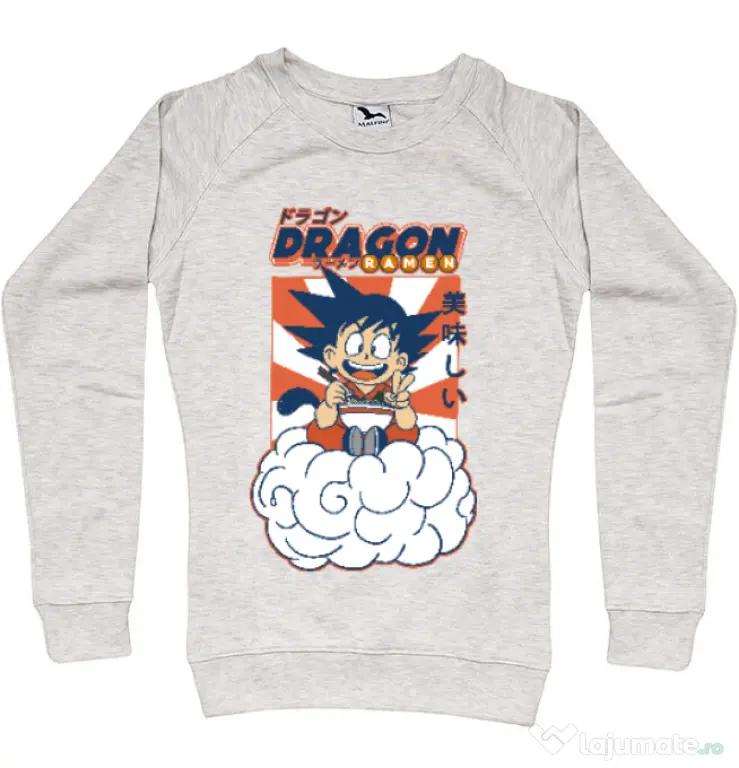 Bluza personalizata dama Dragon Ramen Migdala melanj