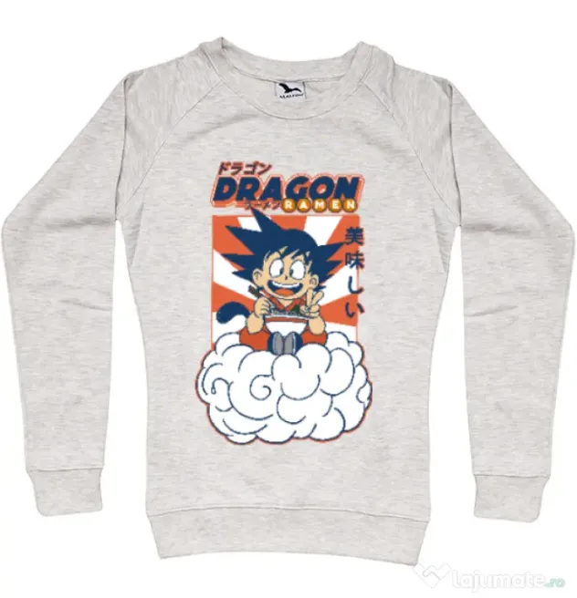 Bluza personalizata dama Dragon Ramen Migdala melanj