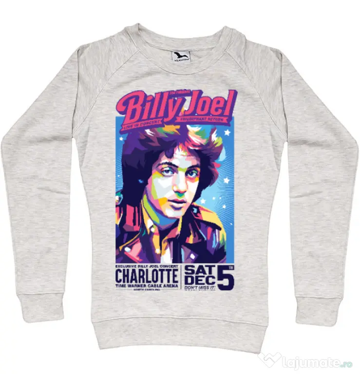 Bluza personalizata dama BILLY JOEL Migdala melanj