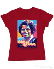 Tricou personalizat dama James Brown Rosu