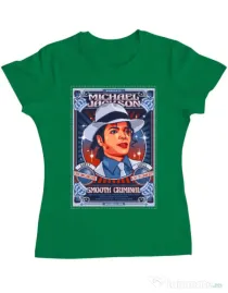 Tricou personalizat dama Michael Jackson Verde mediu