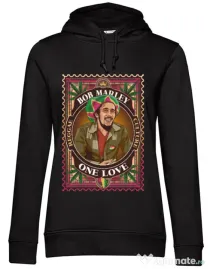 Hanorac dama cu gluga Bob Marley Negru