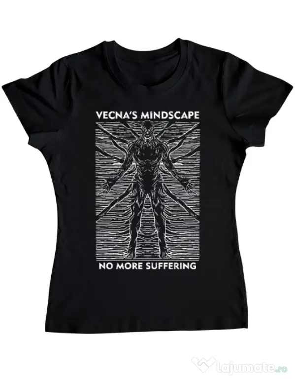 Tricou personalizat dama vecna's mindscape Negru