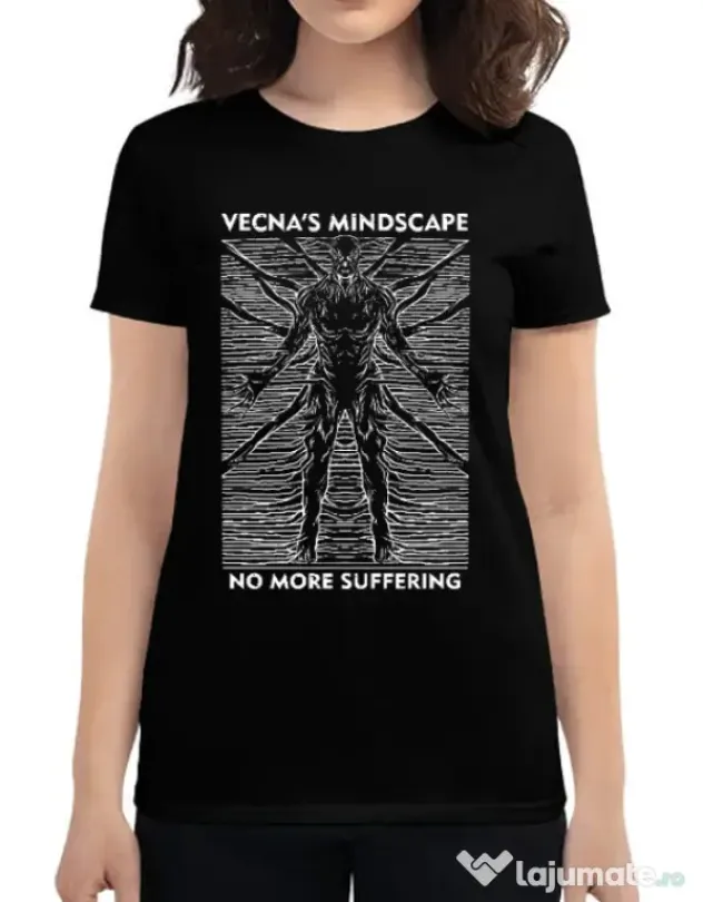 Tricou personalizat dama vecna's mindscape Negru