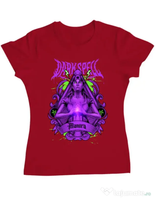 Tricou personalizat dama DARK SPELL Rosu