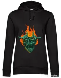 Hanorac dama cu gluga METAL HEADS Negru