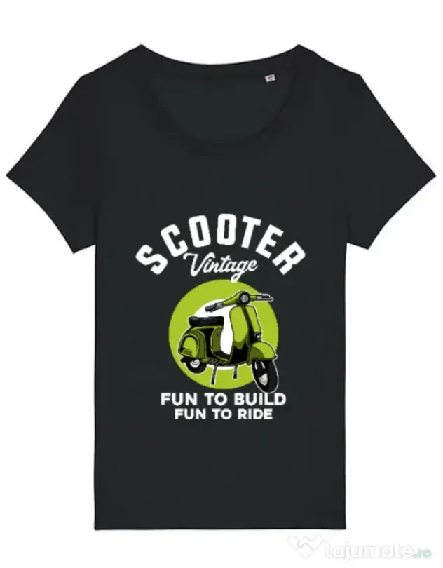 Tricou STANLEY STELLA dama SCOOTER VINTAGE Negru