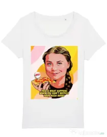 Tricou STANLEY STELLA dama Greta\'s Revenge Alb