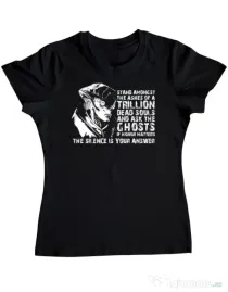 Tricou personalizat dama Mass Effect - Javik Quote Negru