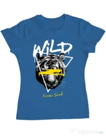 Tricou personalizat dama Wild Fierce Soul Albastru azuriu