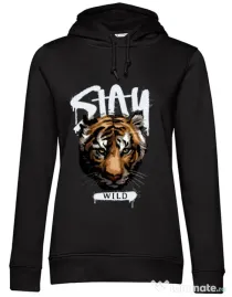 Hanorac dama cu gluga Stay Wild Negru