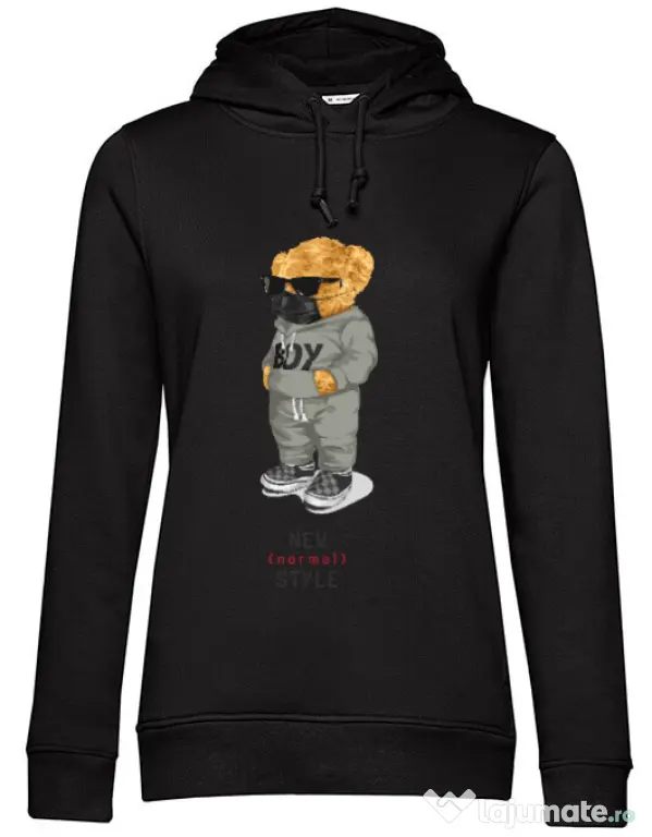 Hanorac dama cu gluga New normal style Negru