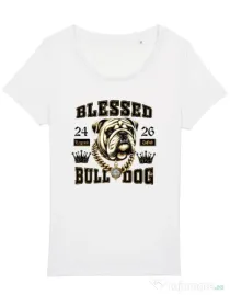 Tricou STANLEY STELLA dama BULLDOG 01 Alb