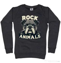 Bluza personalizata dama BULLDOG 06 Negru melanj