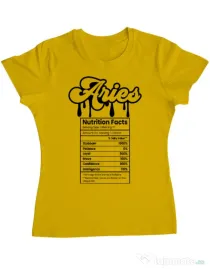 Tricou personalizat dama Zodiac | Berbec Galben