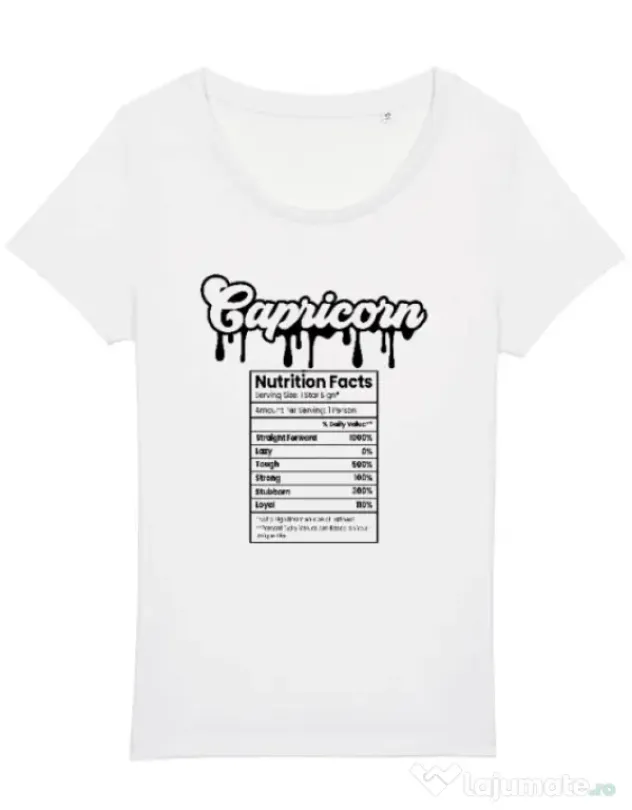 Tricou STANLEY STELLA dama Zodiac | Capricorn Alb